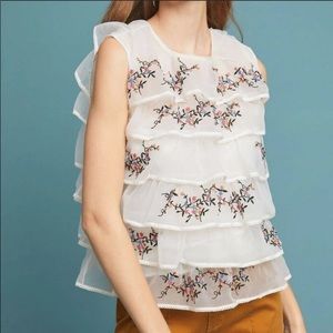 NWT Anthropologie | Ruffled flounces feminine casual or dressy.